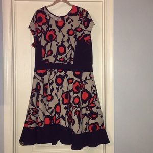 Floral print flounce dress